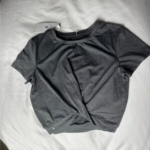 BuffBunny Charcoal Knotty top - small